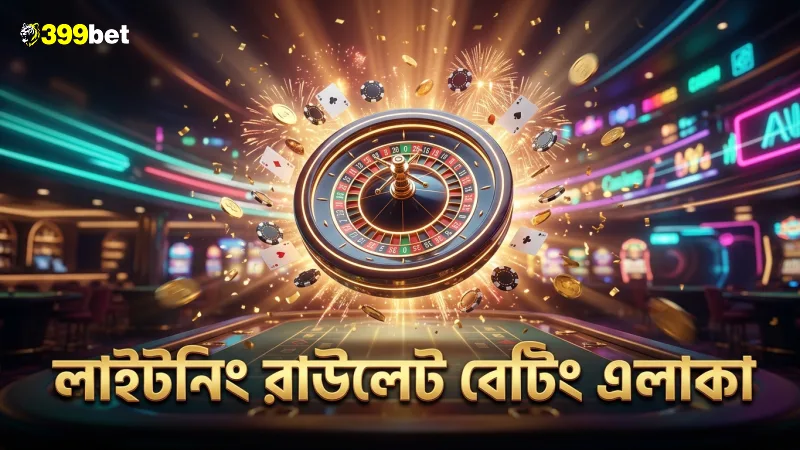 লাইটনিং রাউলেটের মূল চাকা ও বেটিং এলাকা স্পষ্টভাবে প্রদর্শিত।